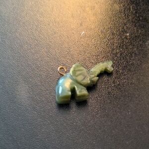 Vintage BC Nephrite Jade Elephant Pendant